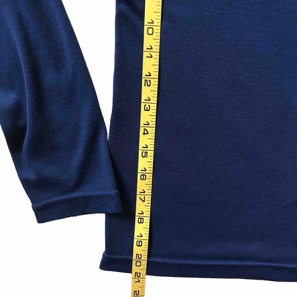 VTG Y2k Patagonia Kids 14 Capilene L/S Baselayer Crew Neck Shirt Blue Outdoors - Picture 5 of 7